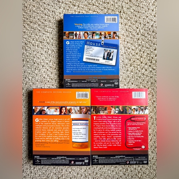 House M.D. DVD Seasons 1–3 | Hugh Laurie | 2 Sealed, 1 Open | Region 1 Set - Picture 3 of 3